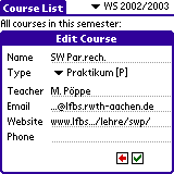 Edit course